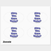 Hast du Ricky gesehen? Ovaler Aufkleber (Blatt)