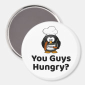 Hast du Typ Hunger? Grillpinguin Magnet (Vorderseite/Rückseite)