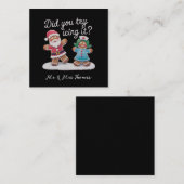 Hast du versucht, es zu imitieren? Funny Gingerbre Quadratische Visitenkarte (Vorne/Hinten)