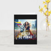 Hasta El Final Maria Corina Machado Karte (Gelbe Blume)