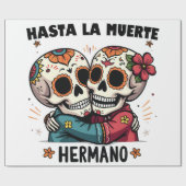 Hasta La Muerte Hermano Tag des Todes Geschenkpapier (Flach)