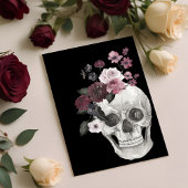Hasta La Muerte Skeleton Rose bis Totenhochzeit Einladung