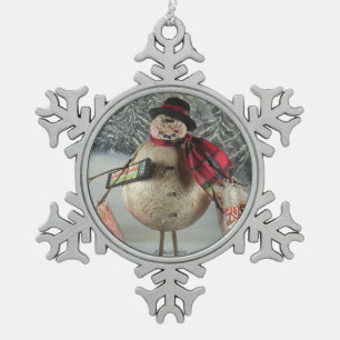 Hasten des Käufers Schneeflocken Zinn-Ornament