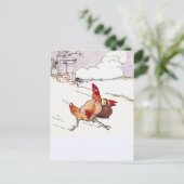 Hastily Hurry Hen Postkarte (Stehend Vorderseite)