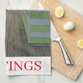 Hastings Beach Hütten Teetuch Geschirrtuch (Viertel Falte)