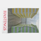 Hastings Beach Hütten Teetuch Geschirrtuch (Horizontal)