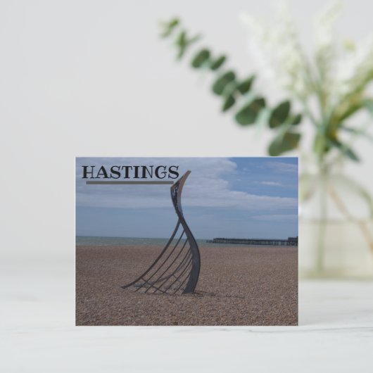 Hastings Beach Postcard Postkarte (Stehend Vorderseite)