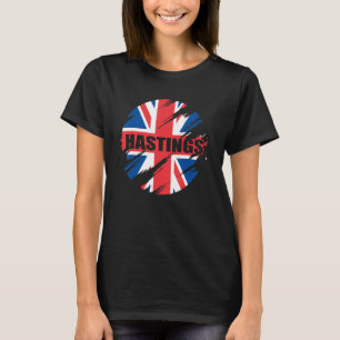 Hastings British Flag England Großbritannien Gewer T-Shirt