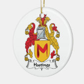 Hastings Familienwappen Keramik Ornament (Links)