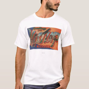 Hastings, Nebraska - große Buchstabe-Szenen T-Shirt