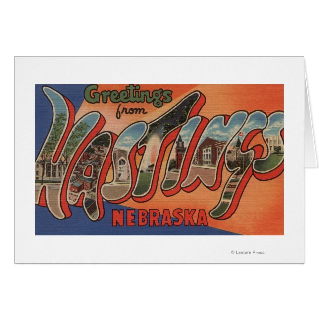 Hastings, Nebraska - Große Buchstabenszenen (Vorderseite (Horizontal))