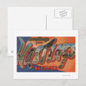 Hastings, Nebraska - Große Buchstabenszenen Postkarte (Vorne/Hinten)