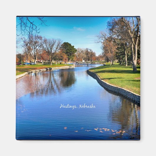 Hastings, Nebraska Landschaftsfotos Magnet (Vorne)