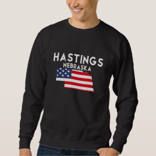Hastings Nebraska USA Staat Amerika Reisen Nebrask Sweatshirt