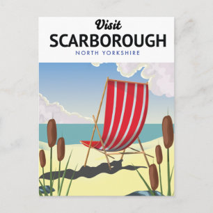 Hastings North Yorkshire Seebadeposter. Postkarte