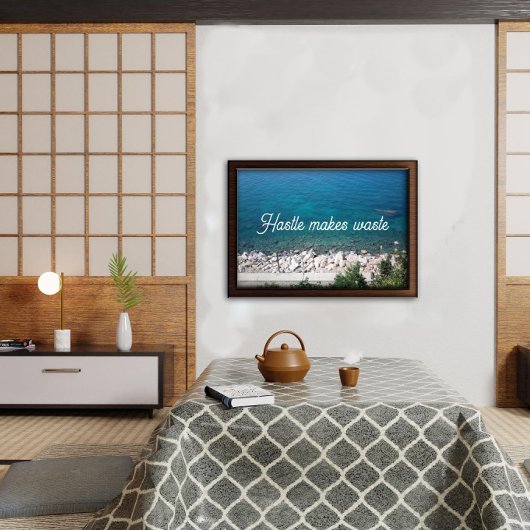 Hastle macht Abfallsprichwort Poster