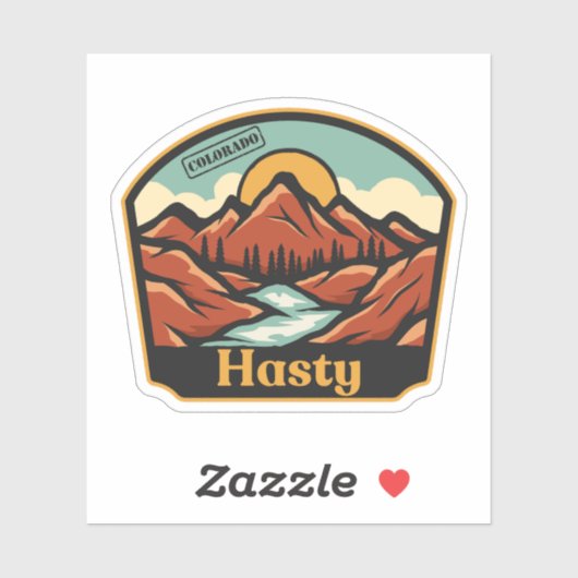 Hasty, Colorado Sticker (Blatt)