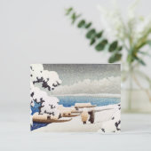 Hasui Kawase Snow at Hashidate (Yuki no hashidate) Postkarte (Stehend Vorderseite)