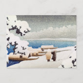 Hasui Kawase Snow at Hashidate (Yuki no hashidate) Postkarte (Vorderseite)