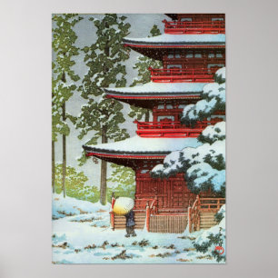 Hasui Kawase Winter-Szene Poster