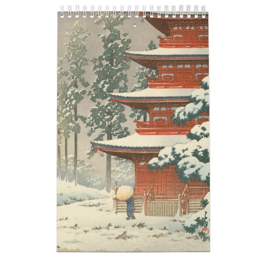 Hasui Kawase - Winterlandschaft Kalender (Titelbild)