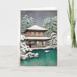 Hasui Kawase Winterszene Karte