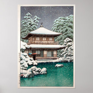Hasui Kawase Winterszene Poster