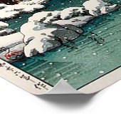 Hasui Kawase Winterszene Poster (Ecke)