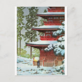 Hasui Kawase Winterszene Postkarte (Vorderseite)
