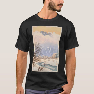 Hasui Nebeliger Morgen bei Yotsuya Mitsuke Kawase  T-Shirt