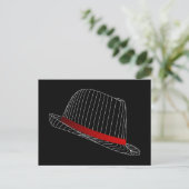 hat-158569 GANGSTER STIL HAT FASHION SCHWARZ-WEISS Postkarte (Stehend Vorderseite)