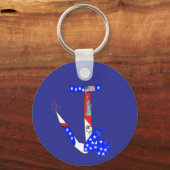 Hat - 4. Juli Schlüsselanhänger (Vorderseite)