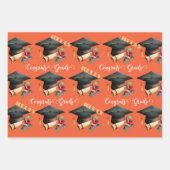 HAT-Absolvent Party-Geschenkgutscheine Geschenkpapier Set (Vorderseite 3)