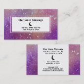 *~* hat abstraktes Raum Nebual Universum Glitzer Visitenkarte (Vorne/Hinten)