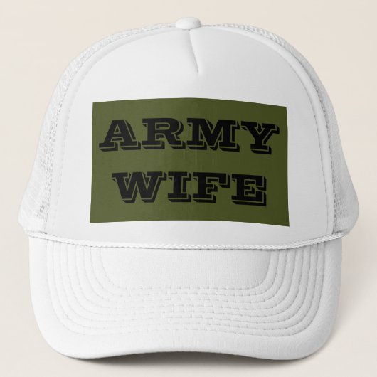Hat Army-Ehefrau Truckerkappe (Vorderseite)