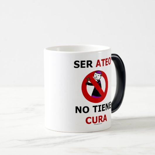 Hat atheistisch zu sein nicht Pfarrer Verwandlungstasse (VorderseiteRechts)