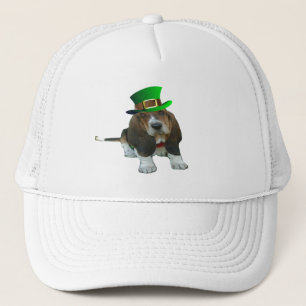 Hat Basset Hound Happy St Patrick's Day Truckerkappe