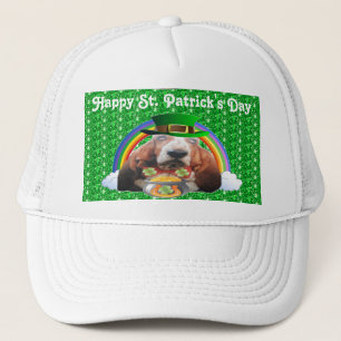 Hat Basset Hound Happy St. Patrick's Day Truckerkappe