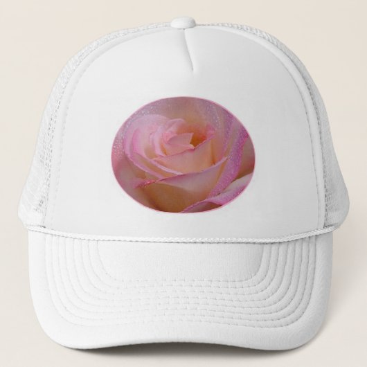 Hat Beautiful Pink Rose Truckerkappe (Vorderseite)