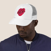Hat Beautiful Rote Rose Truckerkappe (Beispiel)