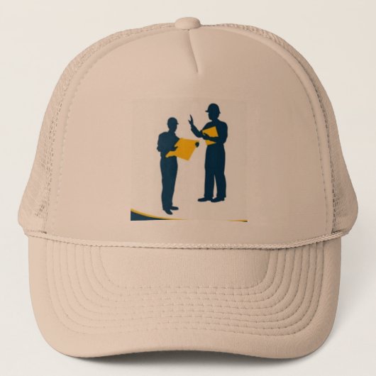 HAT BEIGE BEIGE CUSTOMIZE TRUCKERKAPPE (Vorderseite)