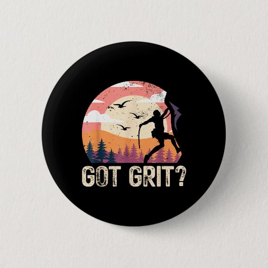 Hat Biss _ Klettersteig Bouldering _ Berge Button (Vorderseite)