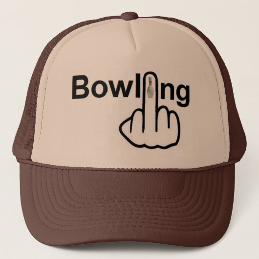 Hat Bowling Gedreht Truckerkappe (Vorderseite)