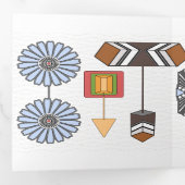 Hat Buttons Trifold Card Dreifach Gefaltete Einladung (Innen Erste Seite)