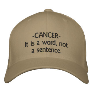 hat -CANCER-Es ist ein Wort, kein Satz. Bestickte Baseballkappe