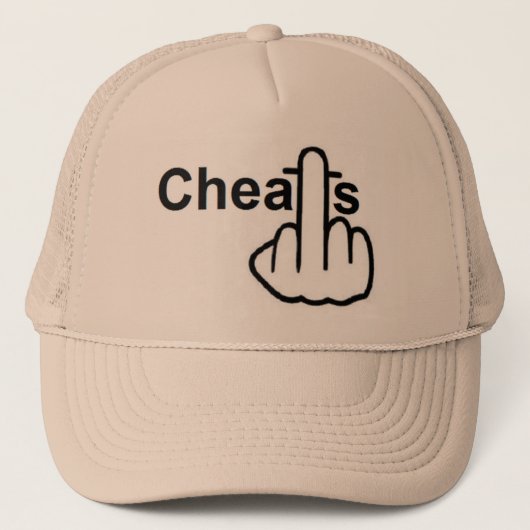 Hat Cheats Gedreht Truckerkappe (Vorderseite)