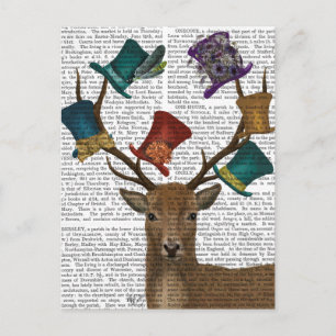 Hat Collector Deer Postkarte