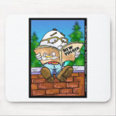 Hat der New Yorker Humpty Dumpty getötet? Cartoon Mousepad (Vorne)