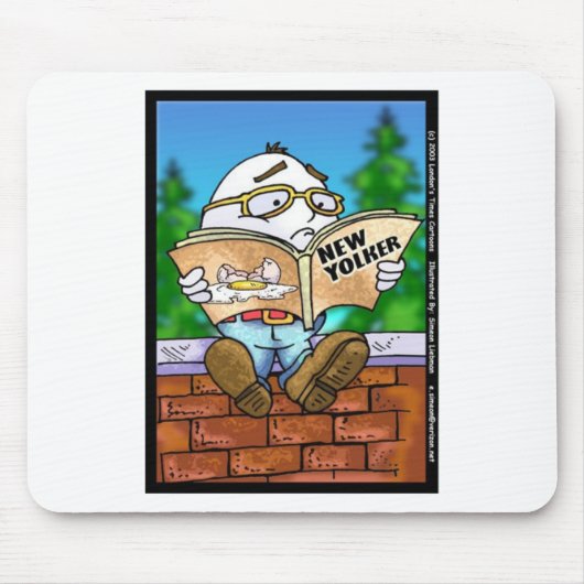 Hat der New Yorker Humpty Dumpty getötet? Cartoon  Mousepad (Vorne)