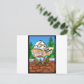 Hat der New Yorker Humpty Dumpty getötet? Cartoon Postkarte (Stehend Vorderseite)